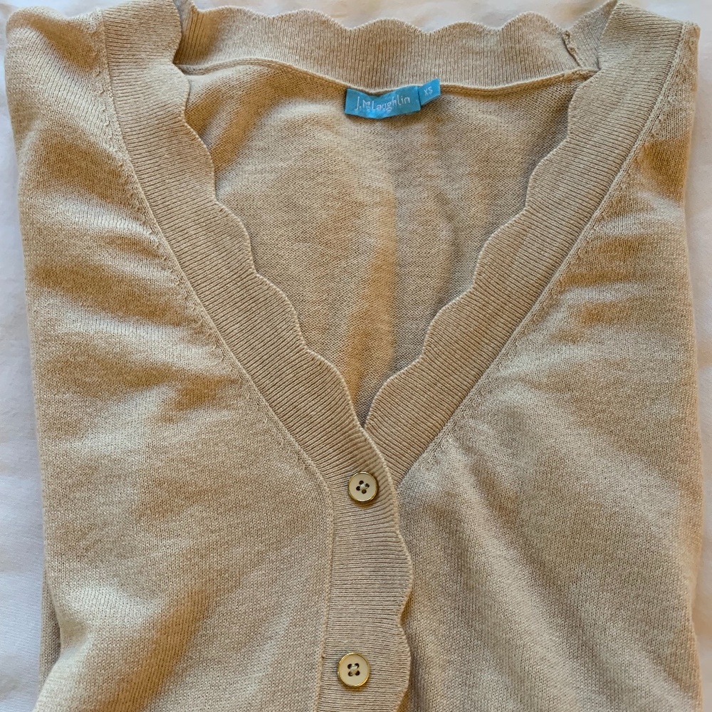 J. McLaughlin XS Scallop Cardigan